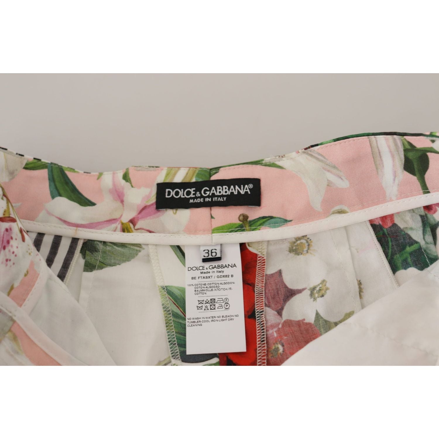 碎花高腰热裤短裤