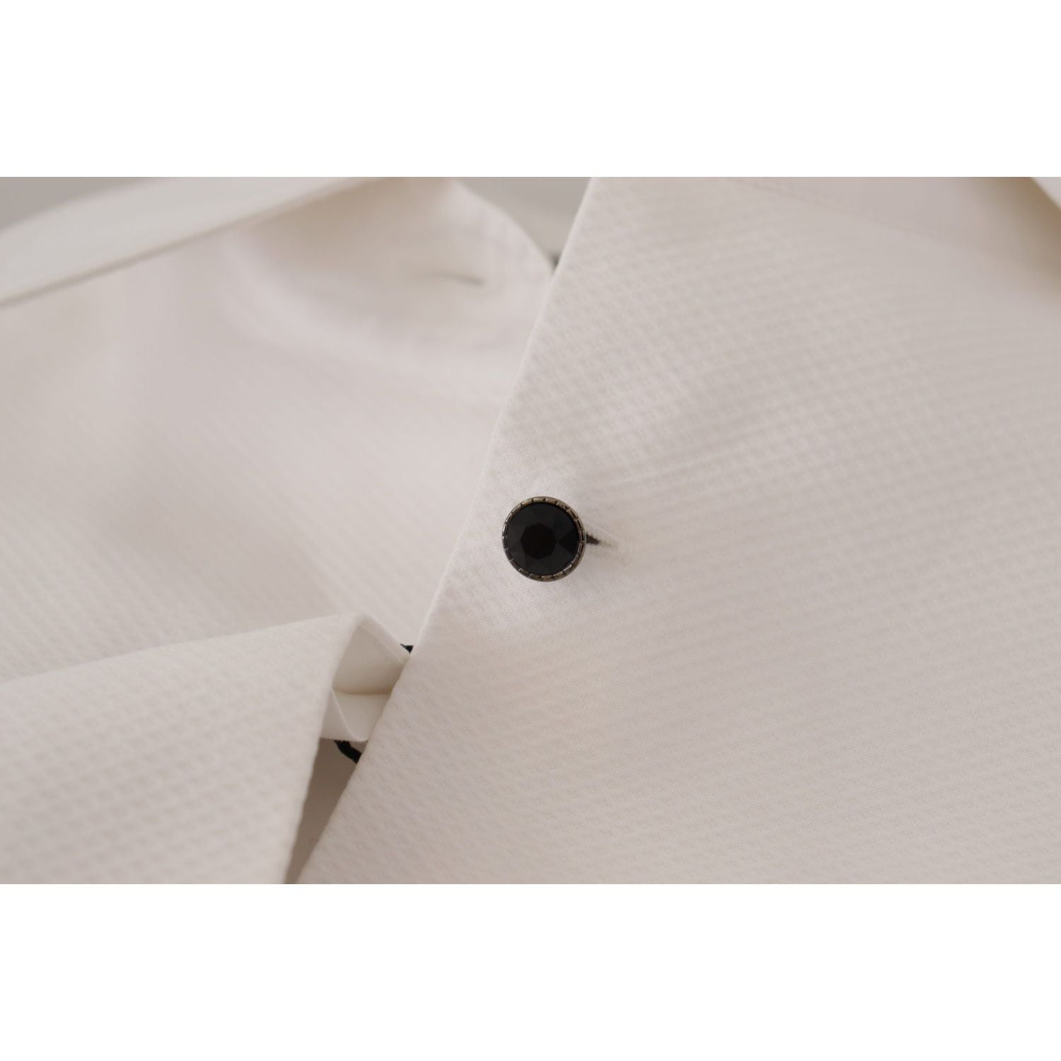 带水晶纽扣的优雅无袖礼服衬衫