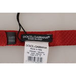 Dolce & Gabbana Elegant Red Silk Bow Tie Dolce & Gabbana Dark Gray
