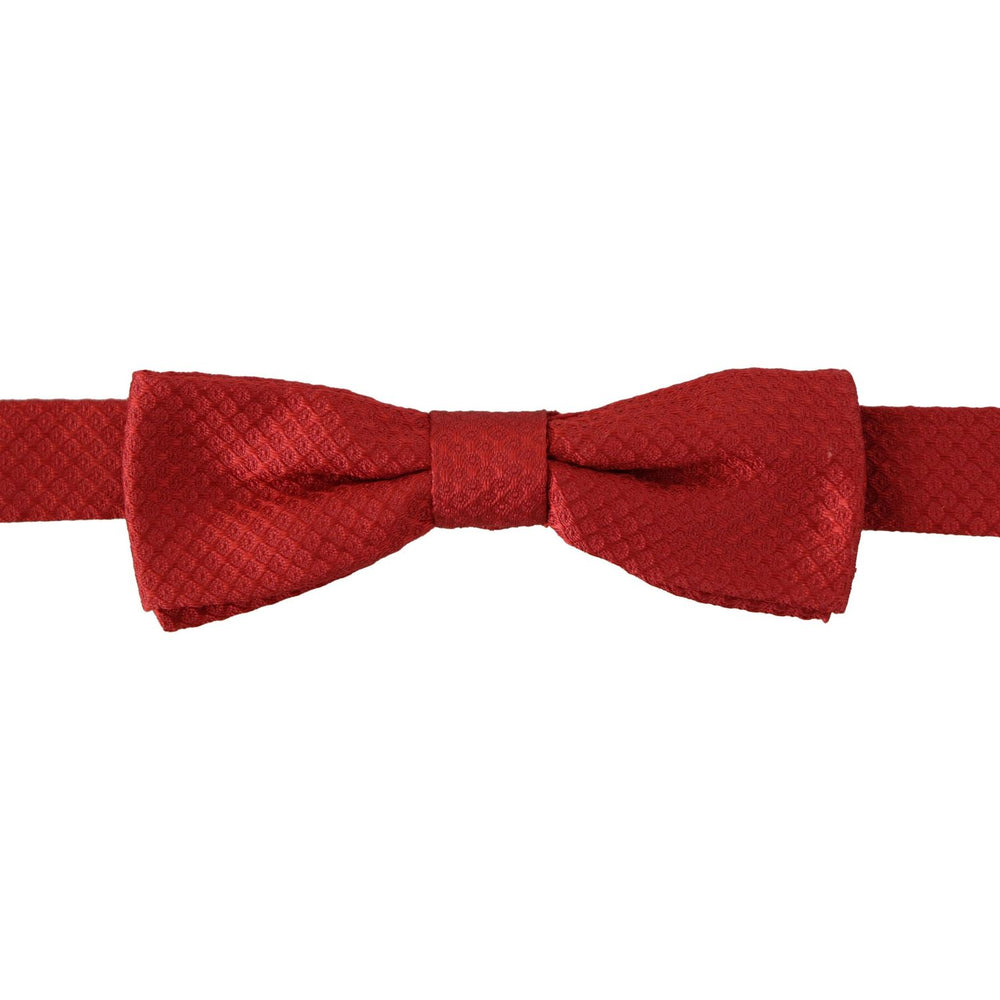 Dolce & Gabbana Elegant Red Silk Bow Tie Dolce & Gabbana Brown