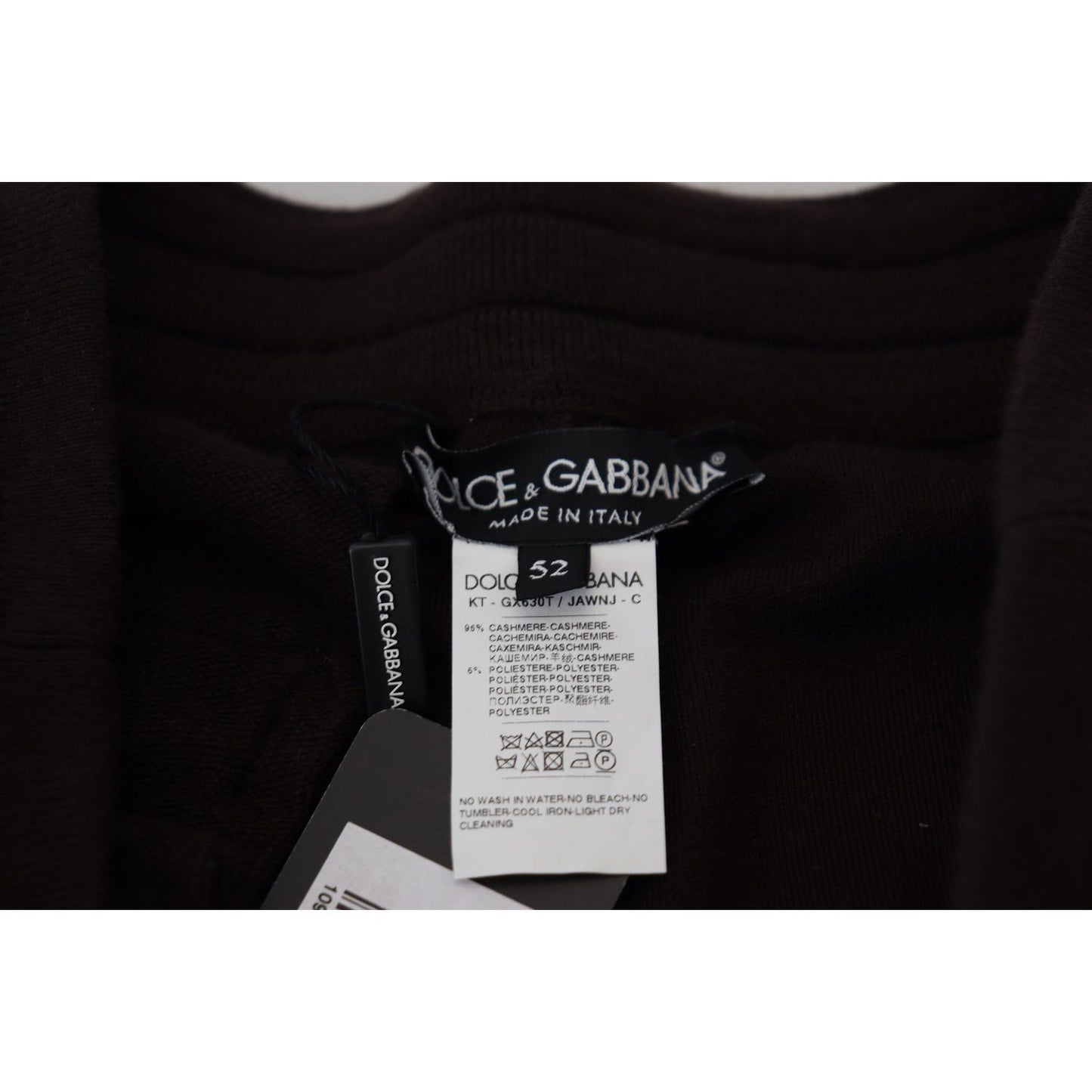 Dolce & Gabbana Brown Cashmere Trousers Bottoms Drawstring Pants PAN73211- 44