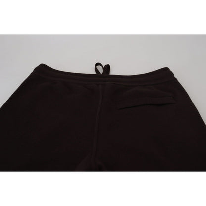 Dolce & Gabbana Brown Cashmere Trousers Bottoms Drawstring Pants
