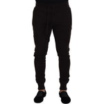 Dolce & Gabbana Brown Cashmere Trousers Bottoms Drawstring Pants PAN73211- 44