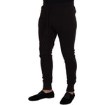Dolce & Gabbana Brown Cashmere Trousers Bottoms Drawstring Pants PAN73211- 44