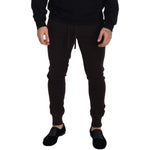 Dolce & Gabbana Brown Cashmere Trousers Bottoms Drawstring Pants PAN73211- 44