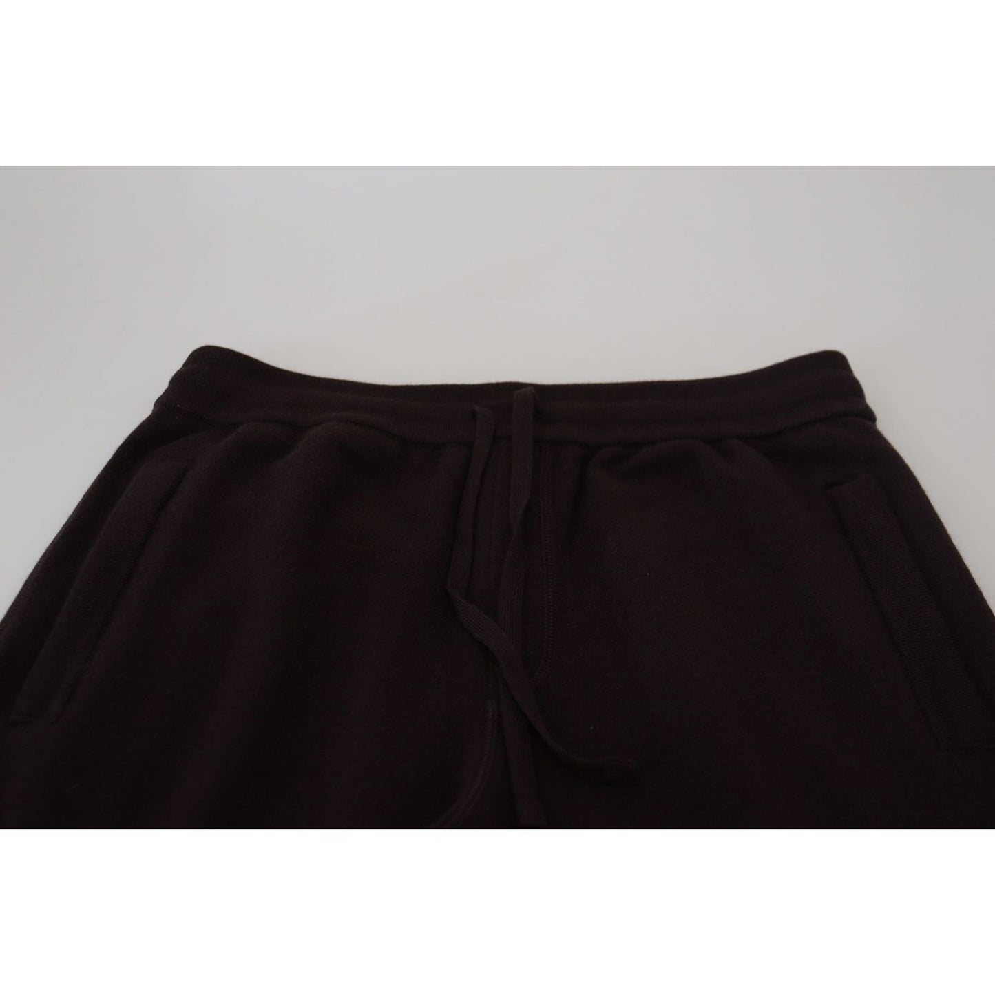 Dolce & Gabbana Brown Cashmere Trousers Bottoms Drawstring Pants PAN73211- 44