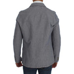 Master Coat Elegant Double-Breasted Blue Blazer Master Coat Dim Gray