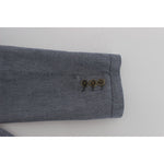 Master Coat Elegant Double-Breasted Blue Blazer Master Coat Gray