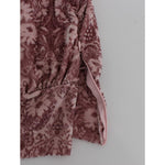 Exte Pink Floral Print Viscose Silk Blouse Top SIG30931-1