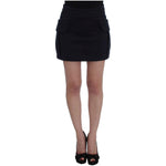GF Ferre Blue Cotton Denim Mini Skirt SIG32470-1