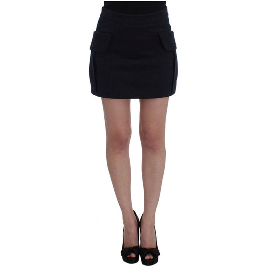 GF Ferre Blue Cotton Denim Mini Skirt SIG32470-1