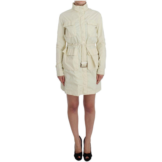 P.A.R.O.S.H. Beige Weather Proof Trench Jacket Coat SIG32536-2