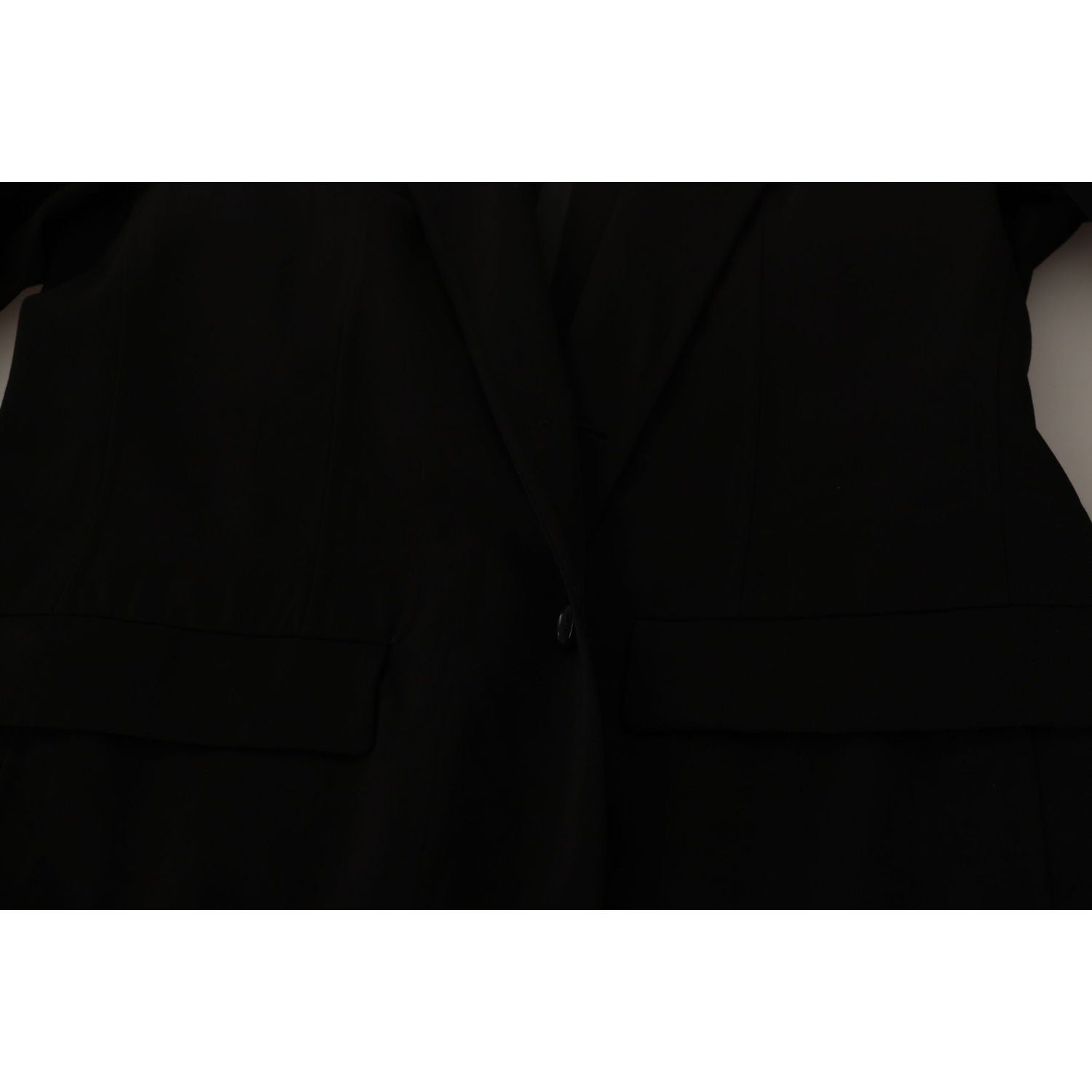 Dolce & Gabbana Black Wool Single Breasted Coat Blazer