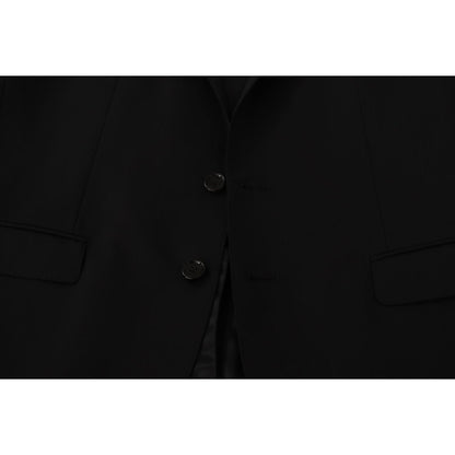 Dolce & Gabbana Black Single Breasted Jacket MARTINI Blazer