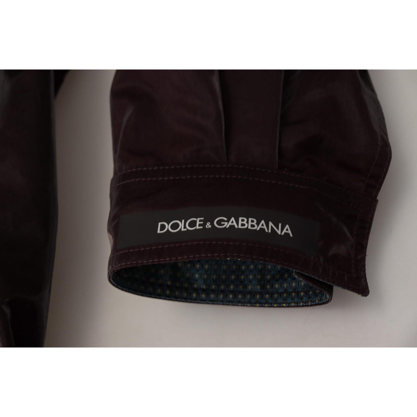 Dolce & Gabbana Bordeaux Nylon Collared Men Coat Jacket JKT3351- L