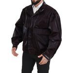 Dolce & Gabbana Bordeaux Nylon Collared Men Coat Jacket JKT3351- L