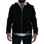 Dolce & Gabbana Black Polyester Hooded Full Zip Jacket JKT3353- 54