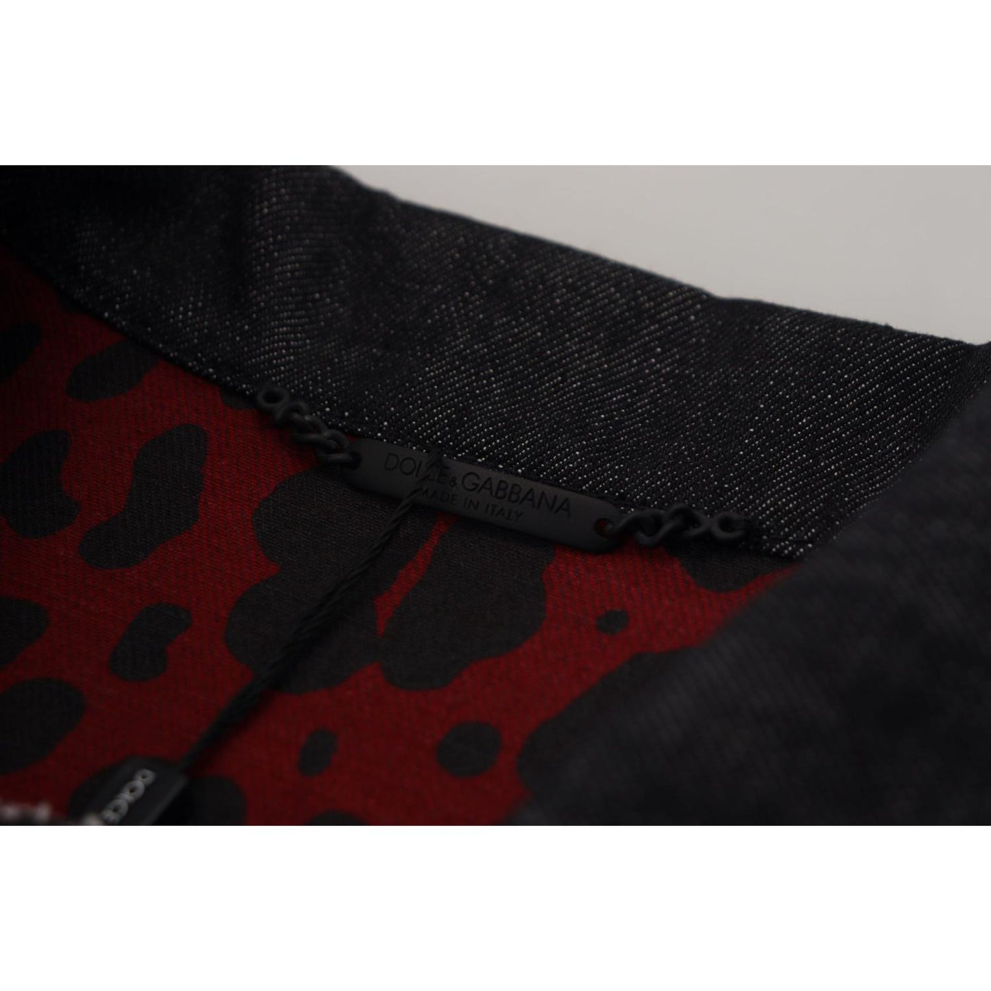 Dolce & Gabbana Black Cotton Full Button Denim Jacket