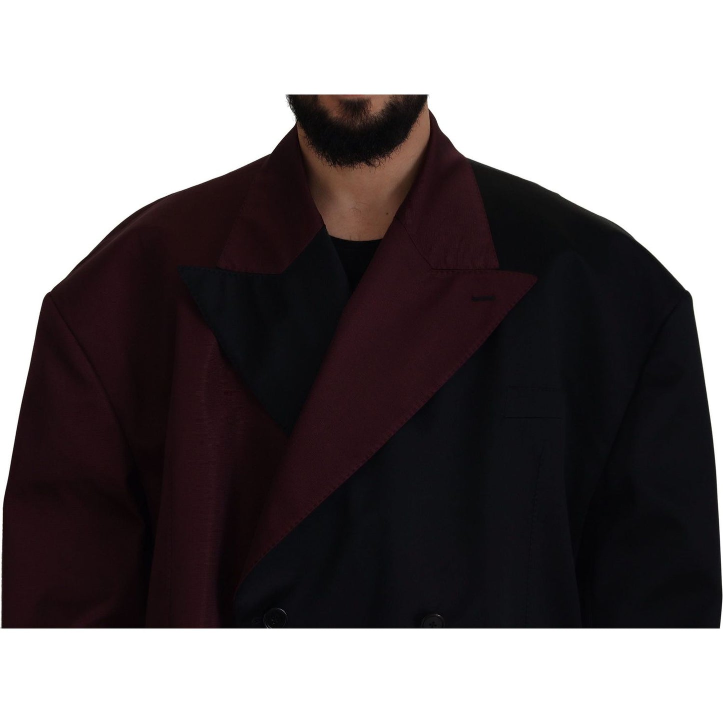 Dolce & Gabbana Bordeaux Polyester Double Breasted Jacket JKT3371-50