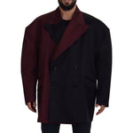 Dolce & Gabbana Bordeaux Polyester Double Breasted Jacket JKT3371-50