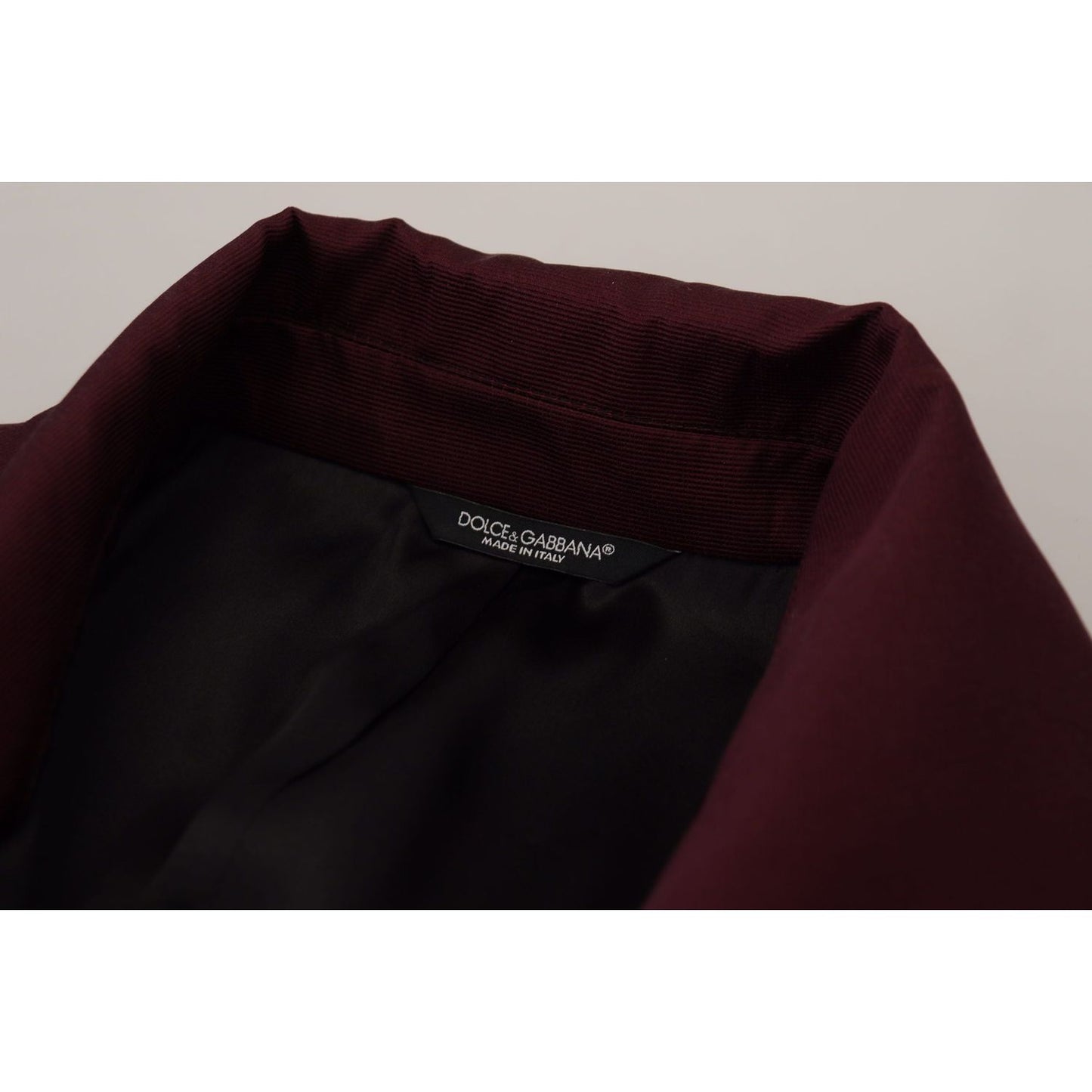 Dolce & Gabbana Bordeaux Polyester Double Breasted Jacket JKT3371-50