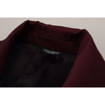 Dolce & Gabbana Bordeaux Polyester Double Breasted Jacket JKT3371-50