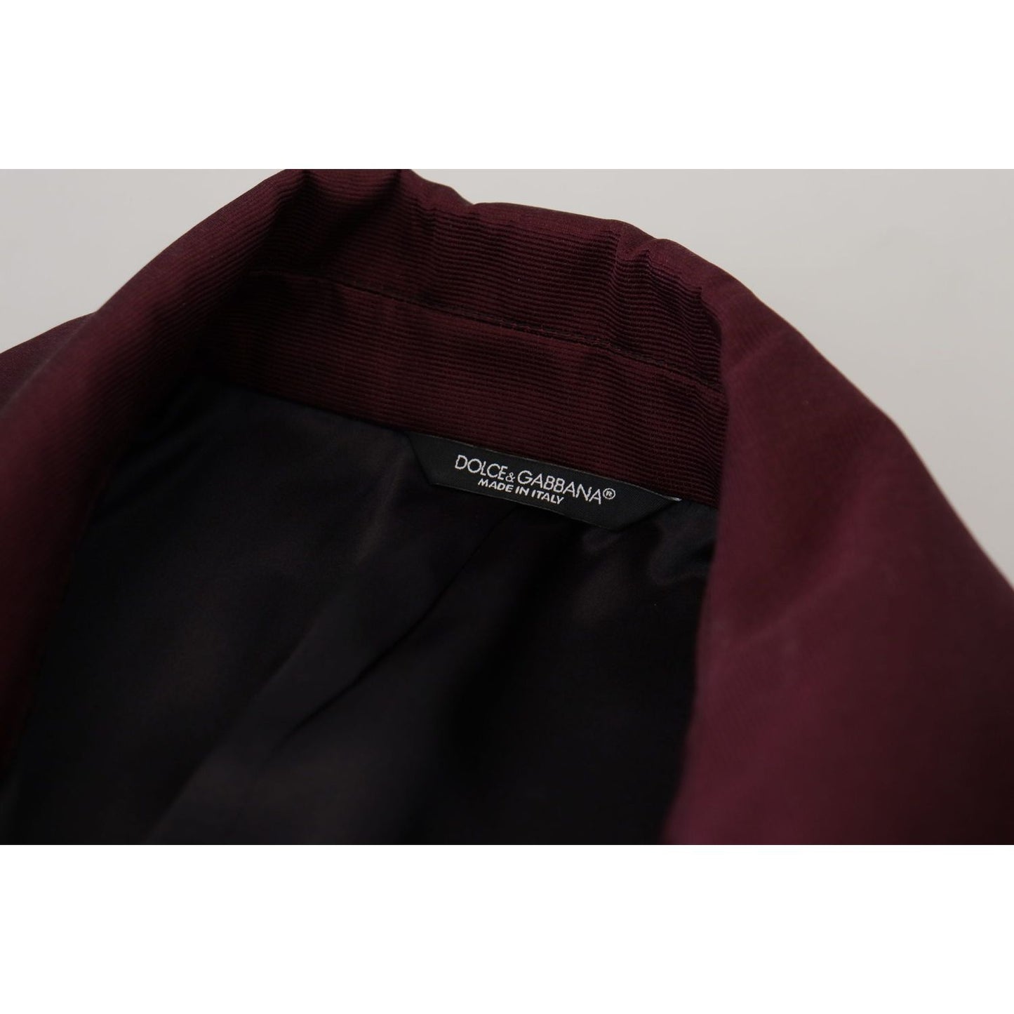 Dolce & Gabbana Bordeaux Polyester Double Breasted Jacket JKT3371-50