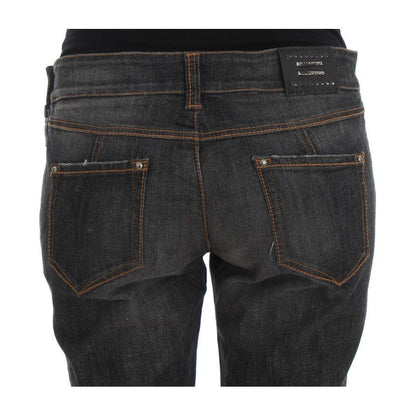 Ermanno Scervino Gray Cotton Slim Fit Denim Jeans