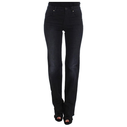 Ermanno Scervino Blue Cotton Blend Slim Fit Bootcut Jeans Jeans & Pants