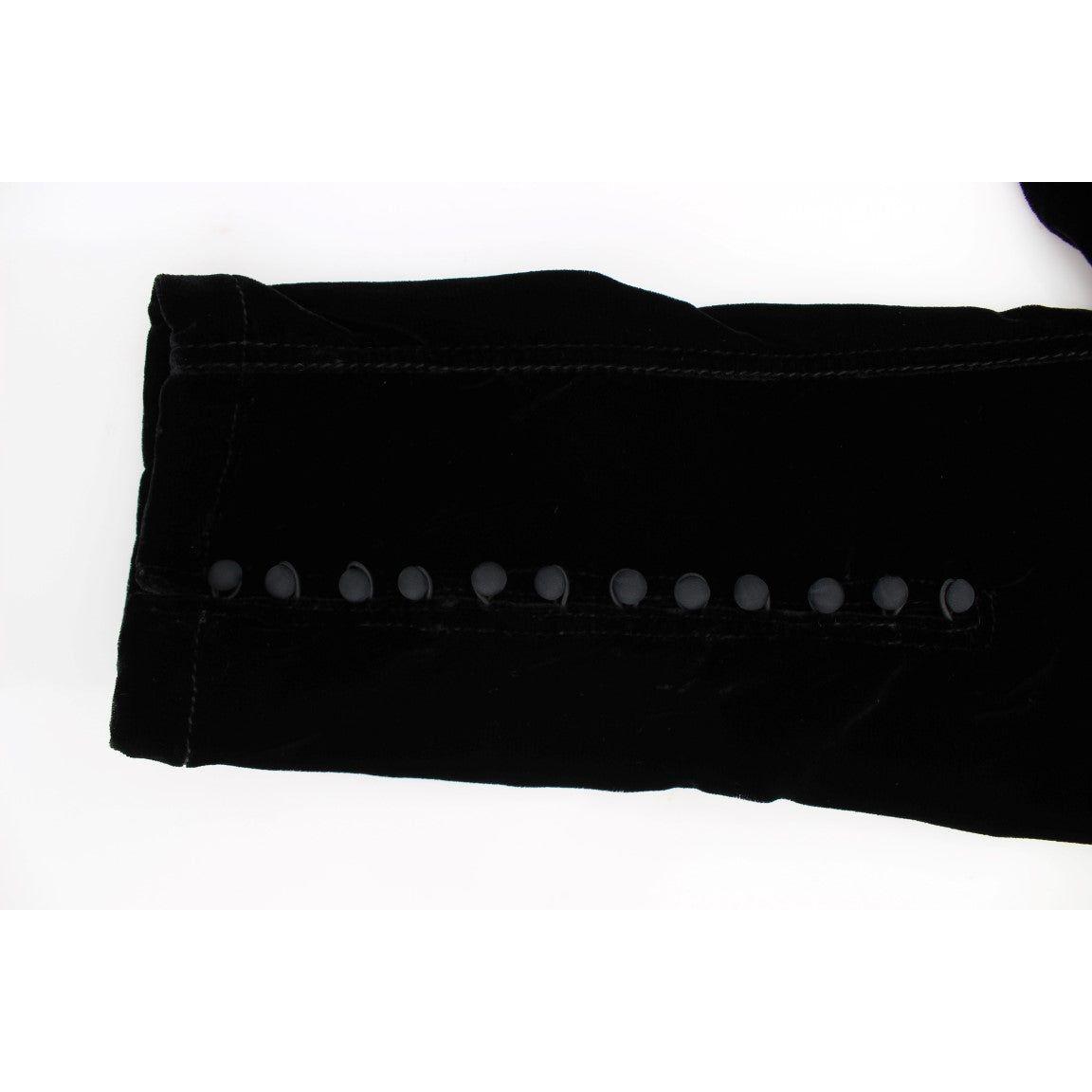 优雅黑色修身长裤