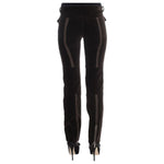 Ermanno Scervino Brown Cotton Velvet Zippers Slim Fit Pants SIG30404-1