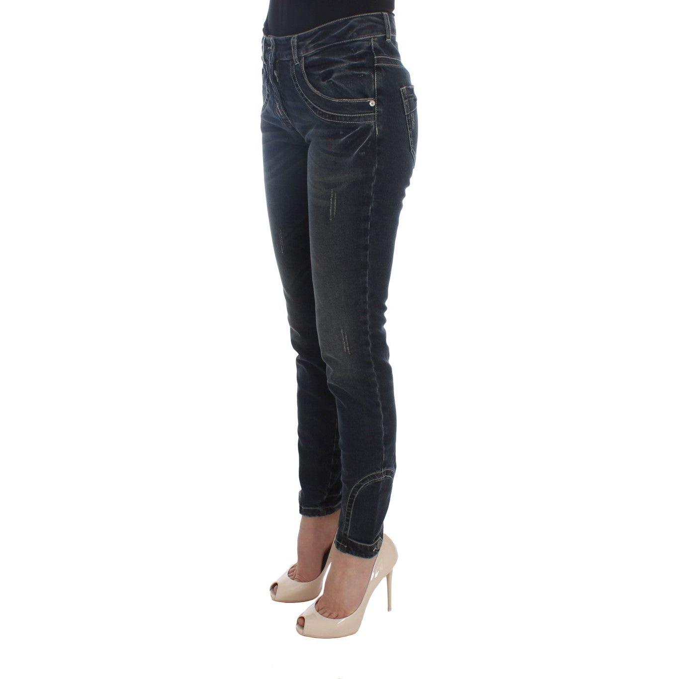 Ermanno Scervino Blue Cotton Blend Slim Fit Jeans SIG30417-1