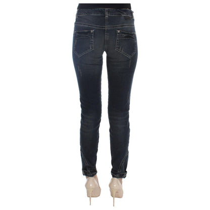 Ermanno Scervino Blue Cotton Blend Slim Fit Jeans Jeans & Pants