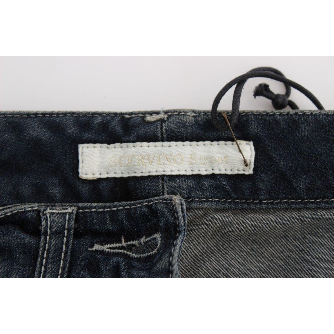 Ermanno Scervino Blue Cotton Blend Slim Fit Jeans SIG30417-1