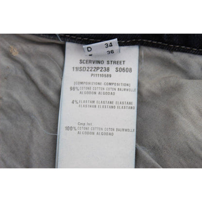 Ermanno Scervino Blue Cotton Blend Slim Fit Jeans Jeans & Pants