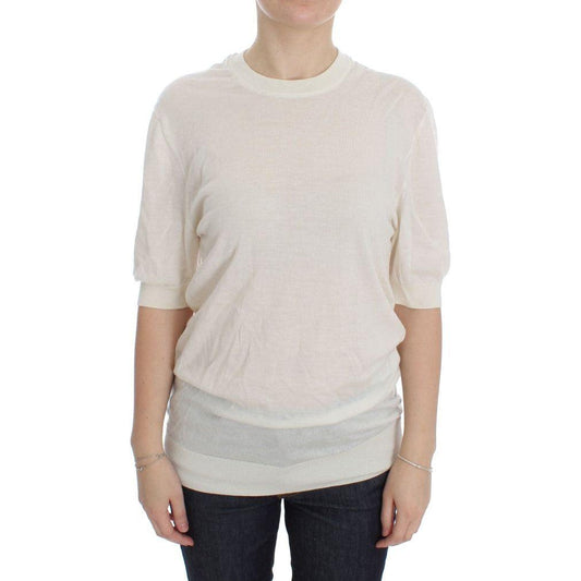 Dolce & Gabbana White 100% Cashmere Sweater DRE10087-1