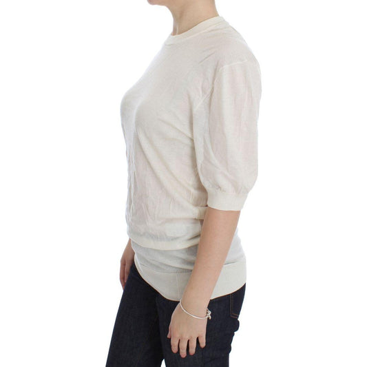 Dolce & Gabbana White 100% Cashmere Sweater DRE10087-1