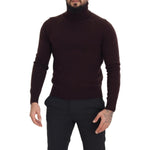 Dolce & Gabbana Brown Wool Turtle Neck Pullover Sweater TSH7939- 46