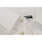 Dolce & Gabbana Elegant White Peacock Feather Dress Shirt Dolce & Gabbana Light Gray