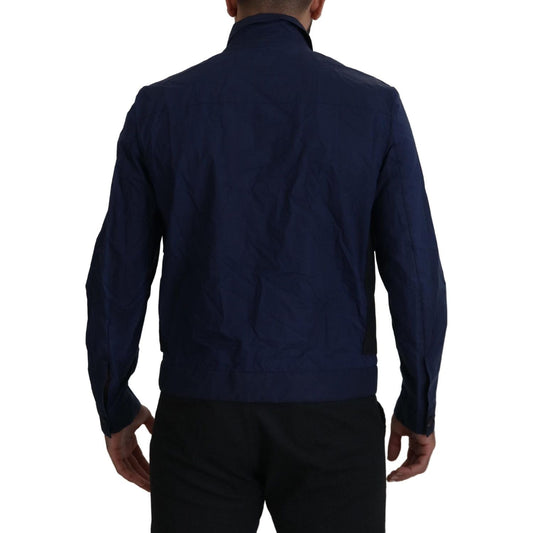 Dsquared² Dark Blue Cotton Collared Long Sleeves Casual Shirt TSH7933- 48