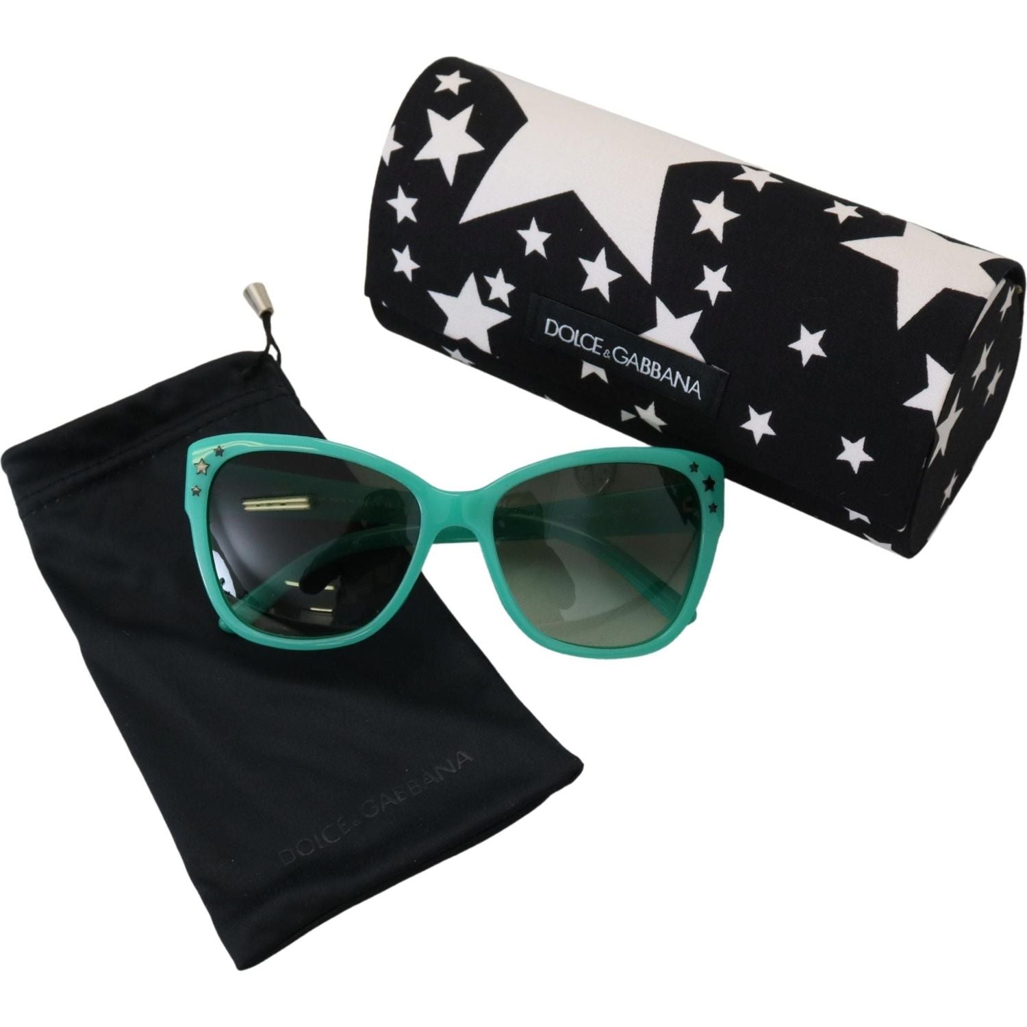 Dolce & Gabbana Green Stars Acetate Square Shades DG4124  Sunglasses