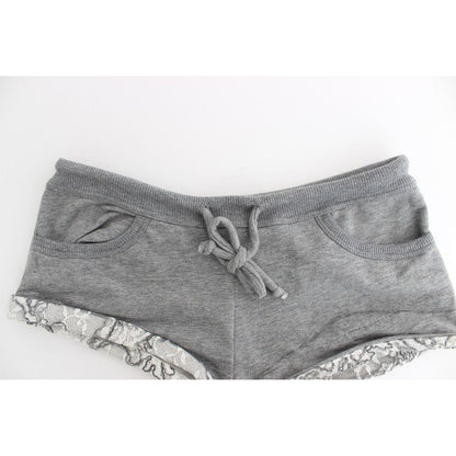 Ermanno Scervino Lingerie Gray Mini Shorts Sleepwear Hotpants