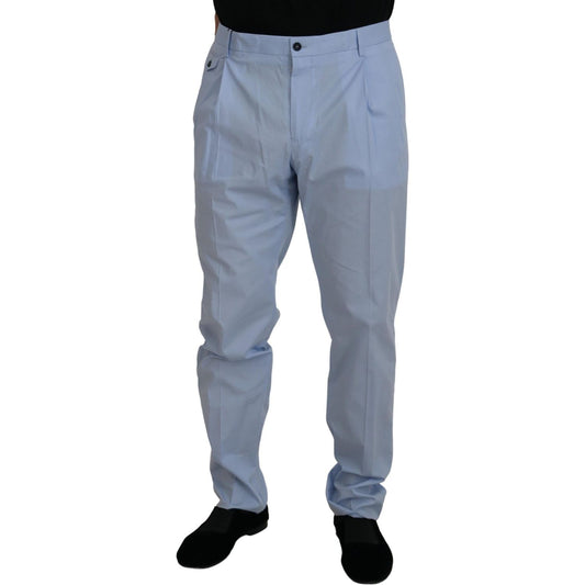 Dolce & Gabbana Blue Cotton Stretch Trousers Chinos Pants PAN73257- 44