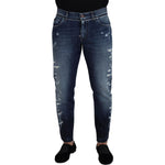 Dolce & Gabbana Blue Wash Cotton Regular Denim Jeans Pants PAN73316- 48