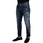Dolce & Gabbana Blue Wash Cotton Regular Denim Jeans Pants PAN73316- 48