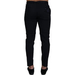 Dolce & Gabbana Blue Stretch Cotton Slim Trousers Chinos Pants PAN73340 - 44