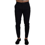 Dolce & Gabbana Blue Stretch Cotton Slim Trousers Chinos Pants PAN73340 - 44