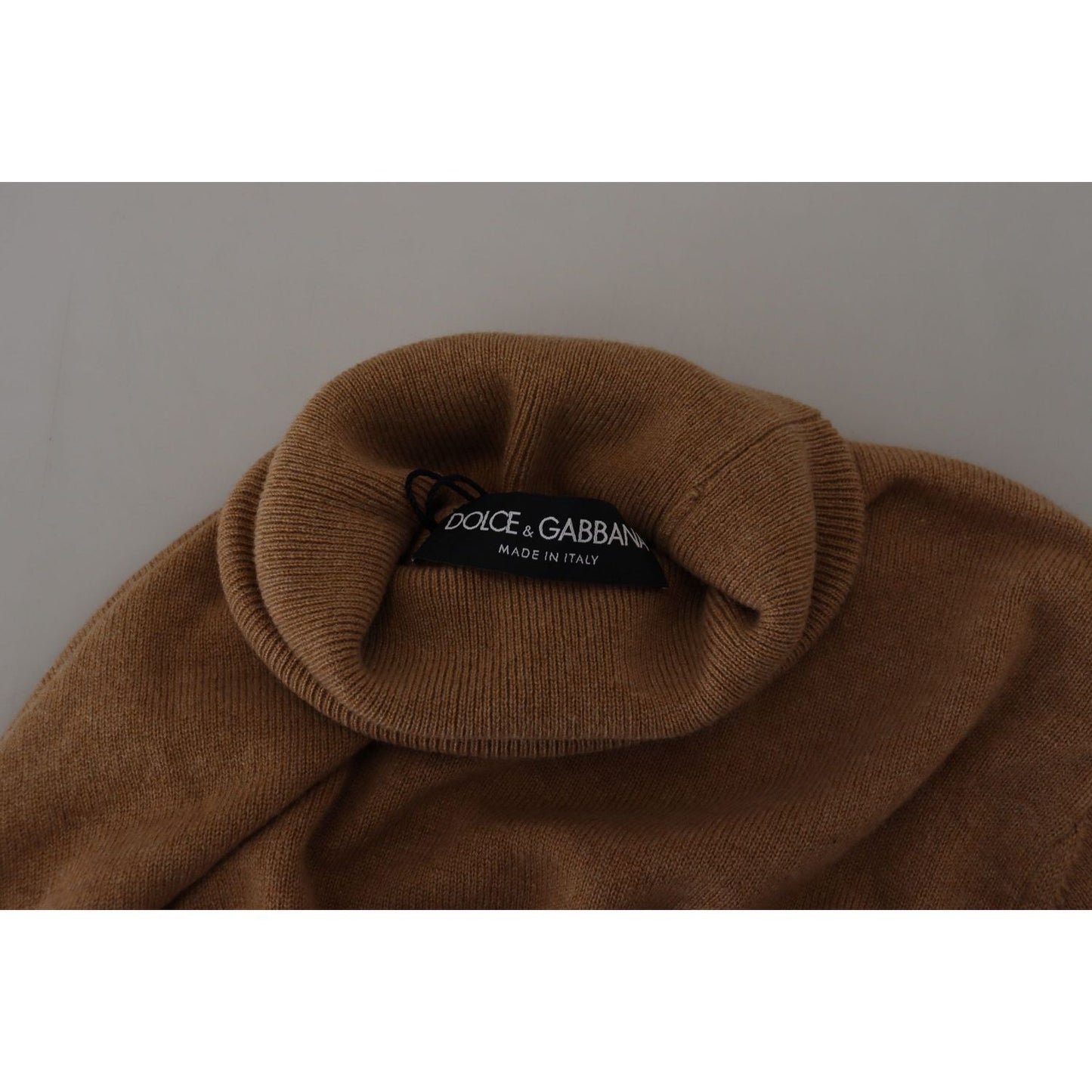 Dolce & Gabbana Beige Cashmere Turtleneck Pullover Sweater TSH7515- 46