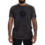 Dolce & Gabbana Gray Discolored Effect DG Logo T-shirt TSH8120 - 54
