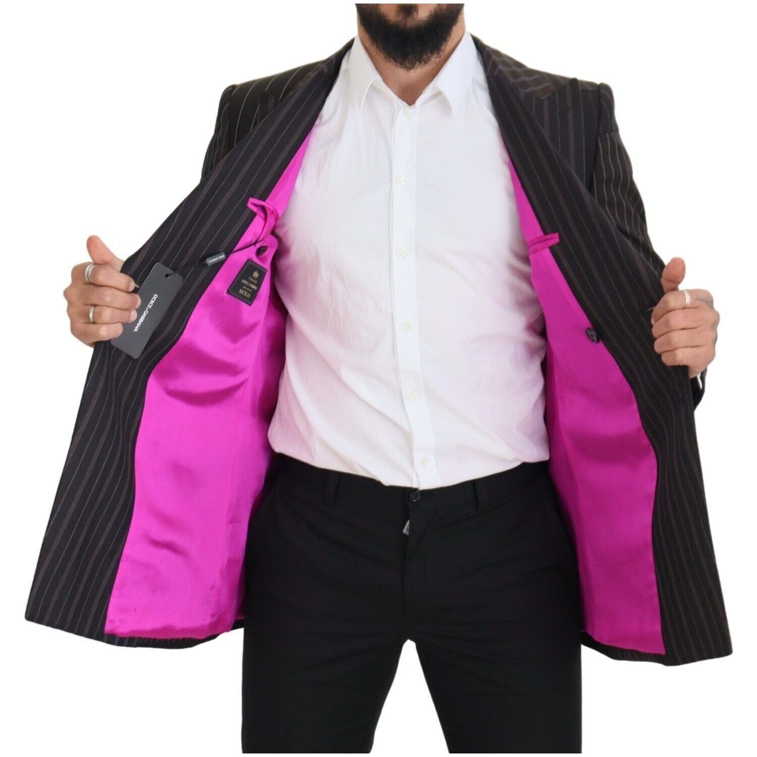 多色羊毛真丝混纺修身西装外套